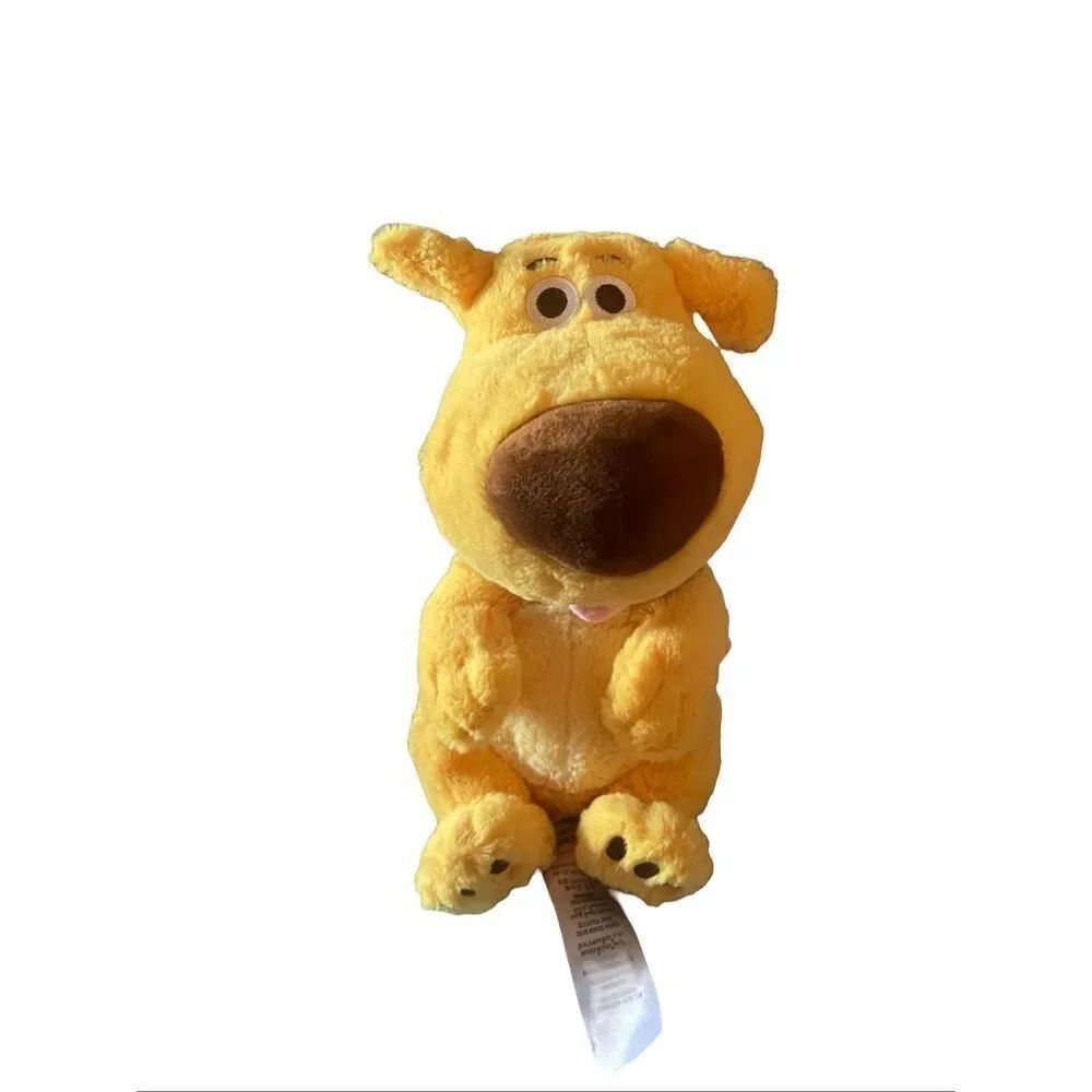 Disney Store Yellow Big Brown Nose Doug The Dog Plush Stuffed Animal 14"